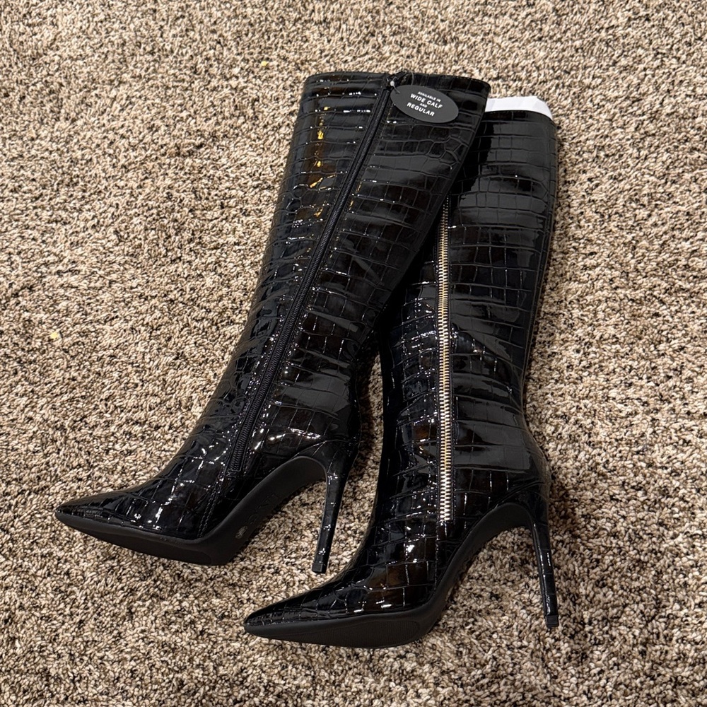 High heel long boots women size 7